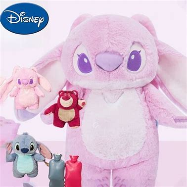 Disney Stitch Angel Lotso Plush Hand Warm Bottle