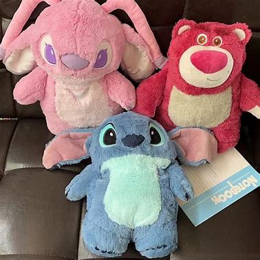 Disney Stitch Angel Lotso Plush Hand Warm Bottle